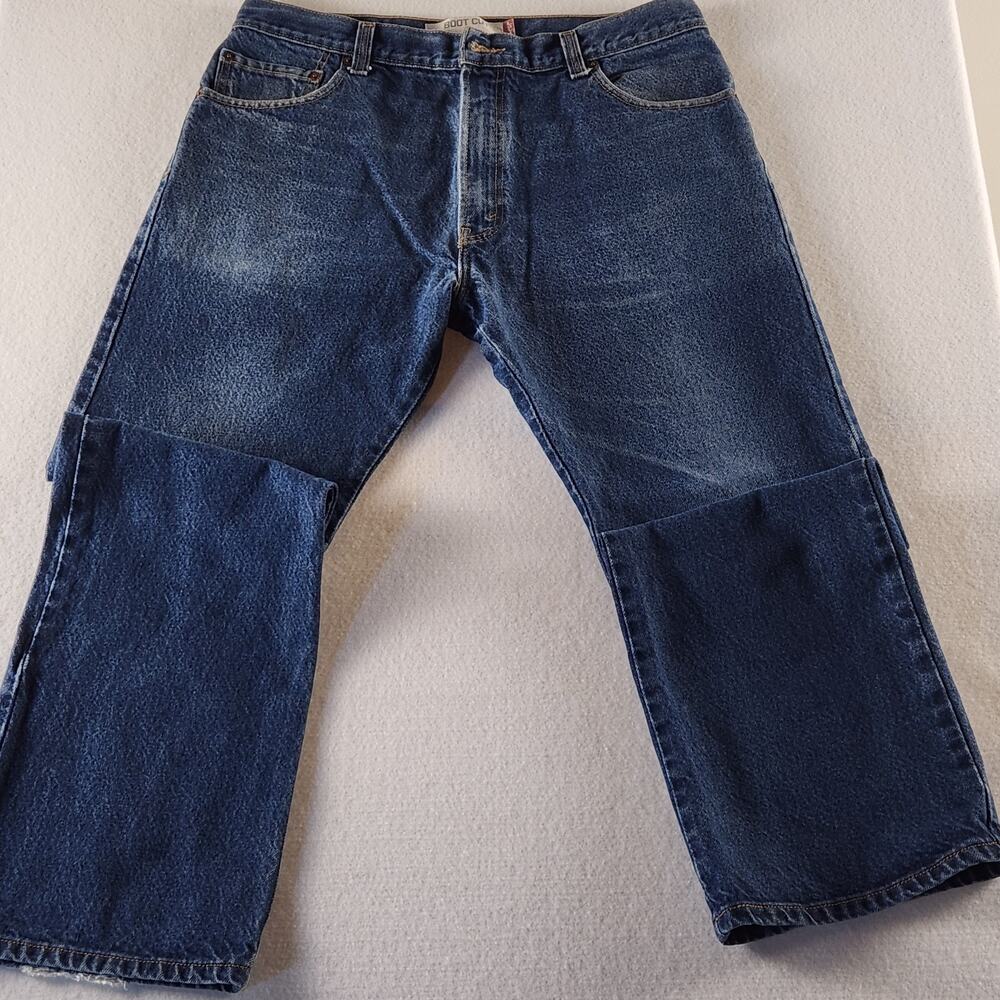 Levis 517 Boot Cut Dark Indigo Blue Jeans 36x30 Red Tab Cowboy